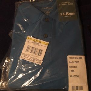 LL Bean Mens Long Sleeve Polo Shirt